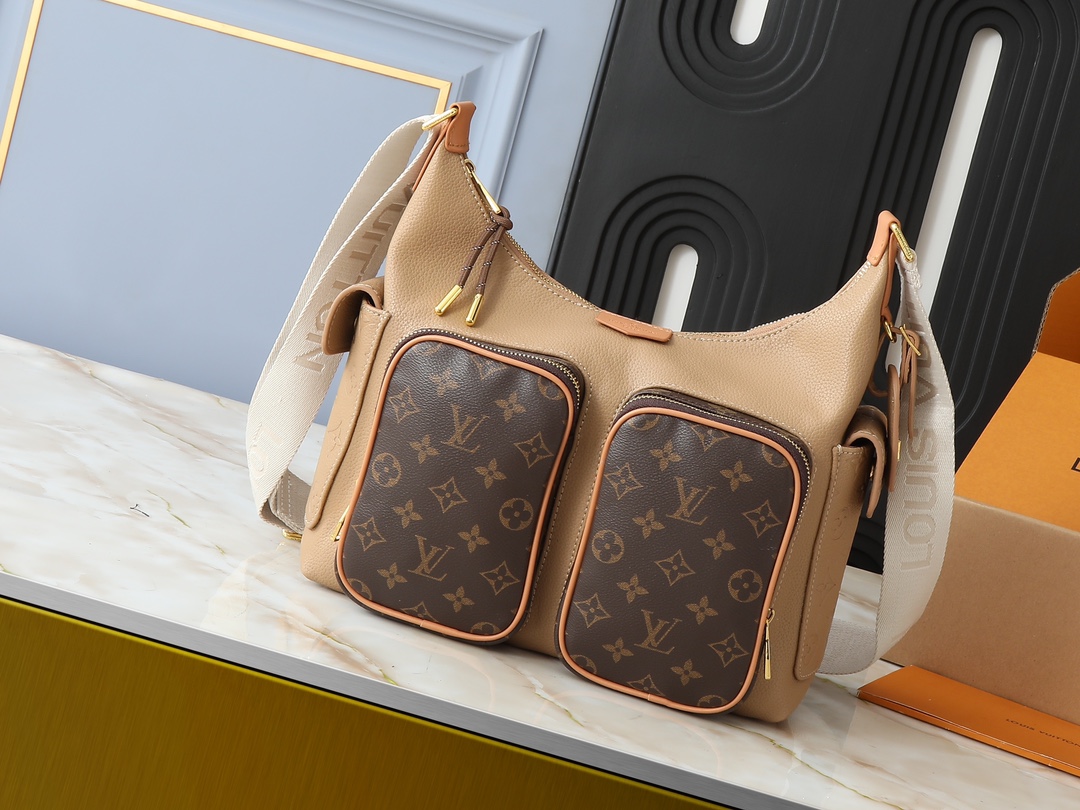 LV Dark Side Handbag Monogram Canvas Model M11266 Multiple Compartments